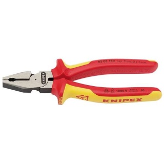 32015 | Knipex 02 08 180UKSBE VDE Fully Insulated High Leverage Combination Pliers 180mm